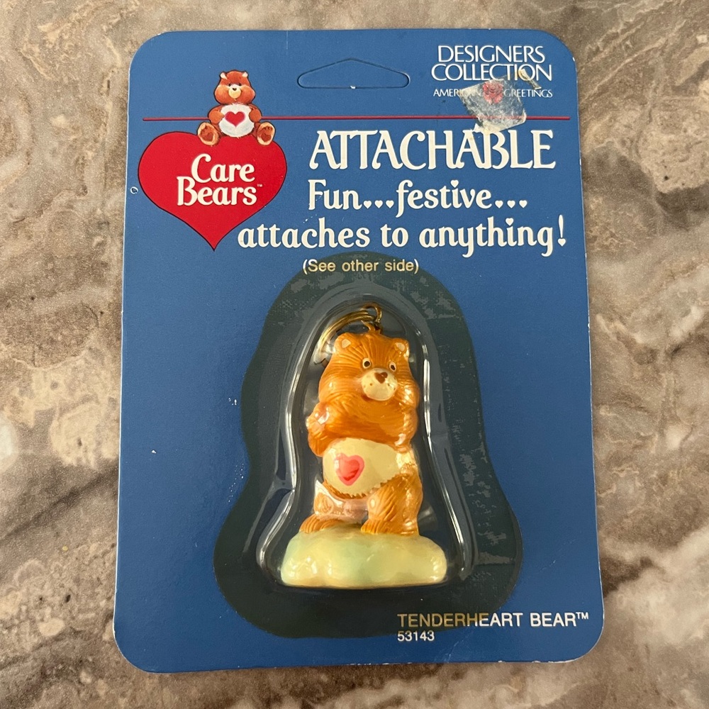 1985 Care Bears Tenderheart Bear Keychain